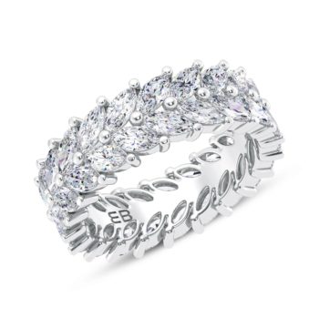 Leaf Marquise Eternity Ring