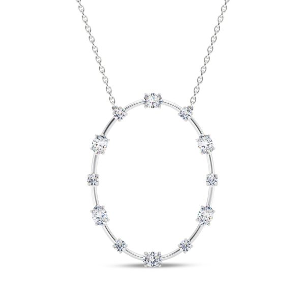 Elliptical Diamond Pendant