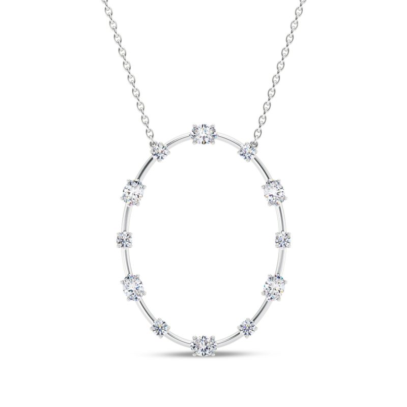 Elliptical Diamond Pendant