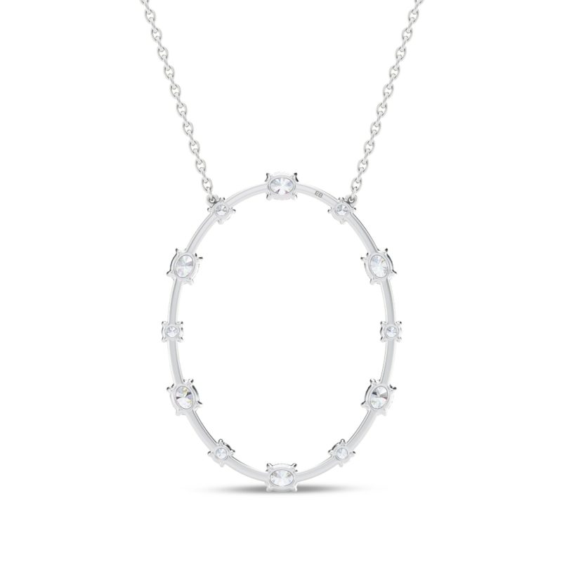 Elliptical Diamond Pendant