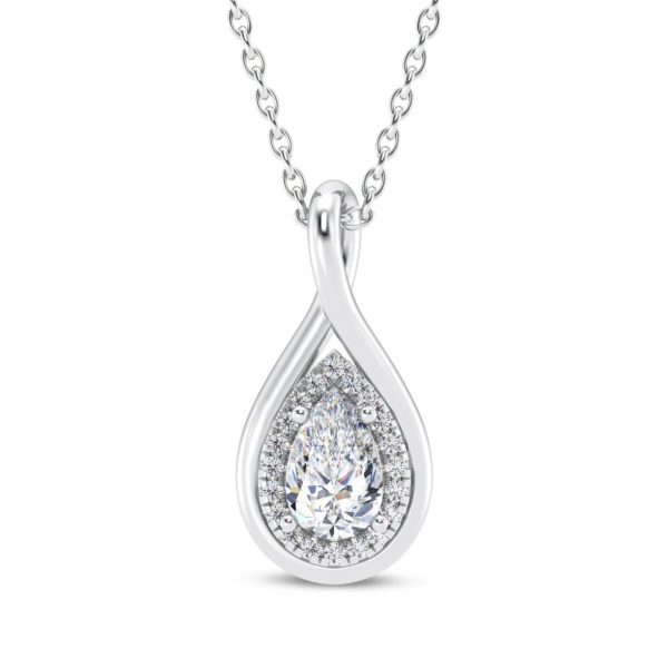 Pear-fect Twist Diamond Pendant