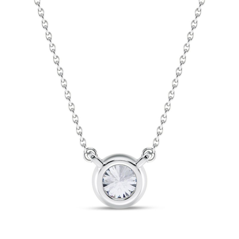 0.50 ct Round Bezel Diamond Pendant