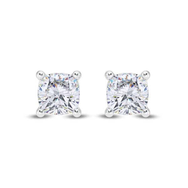 Cushion Shine Solitaire Earring