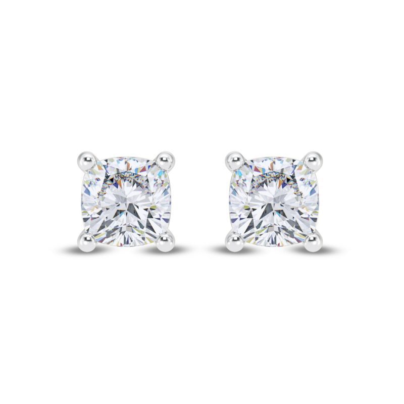 Cushion Shine Solitaire Earring