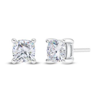 Cushion Shine Solitaire Earring