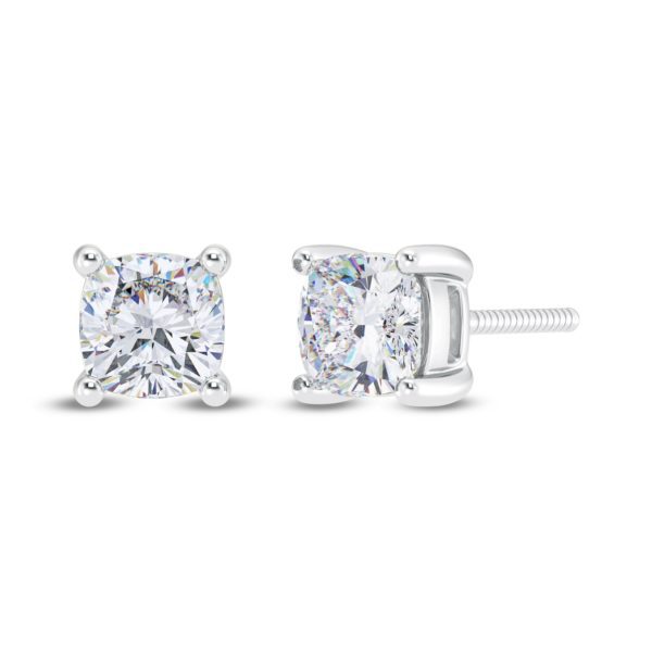 Cushion Shine Solitaire Earring