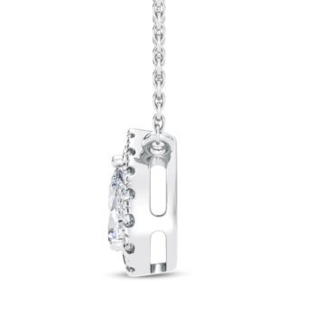 Pear Halo Diamond Pendant