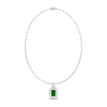 Contemporary Glam Green Necklace