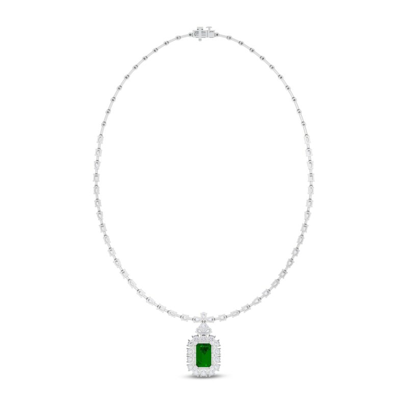 Contemporary Glam Green Necklace