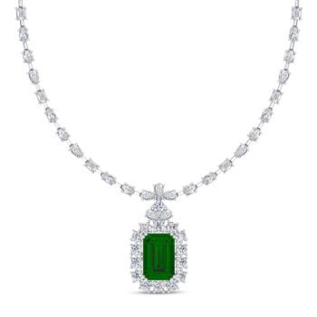 Contemporary Glam Green Necklace