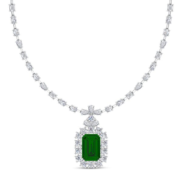 Contemporary Glam Green Necklace