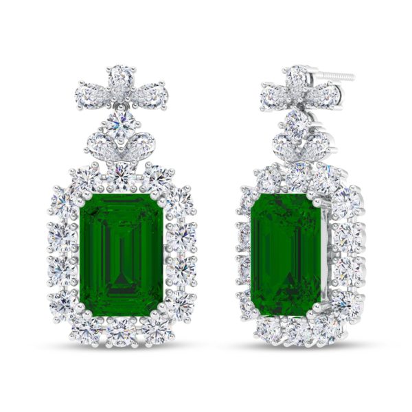 Contemporary Glam Green Lab Diamond Earring