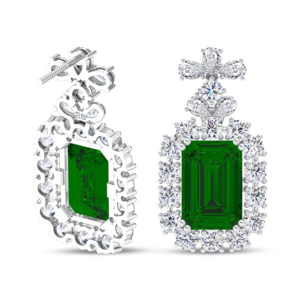 Contemporary Glam Green Earring