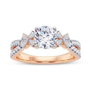 Butterfly Round Engagement Ring