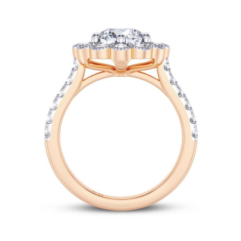 Dainty Fleur Engagement Ring