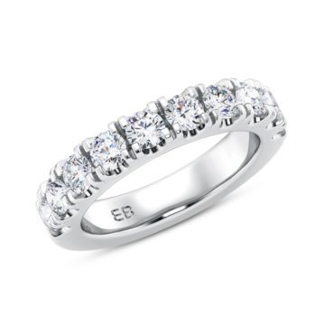 Petite Dome Half Eternity Ring