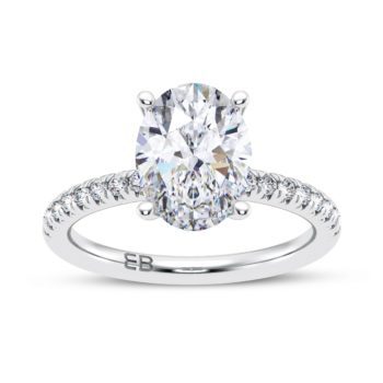 Sublime Oval Under Halo Engagement Ring