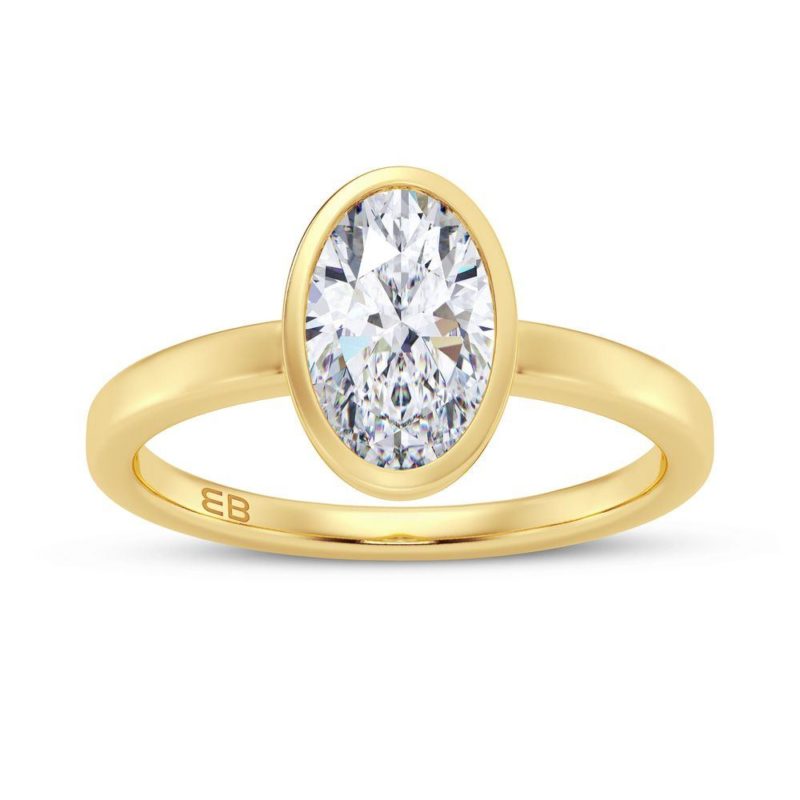 Ovate Men's Solitaire Ring