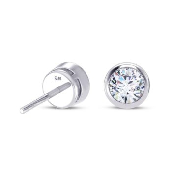 Round Glamour Solitaire Earring