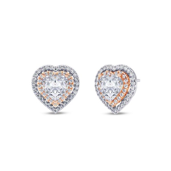 Regal Heart Diamond Earring