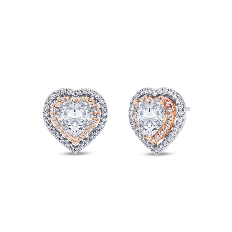 Regal Heart Diamond Earring