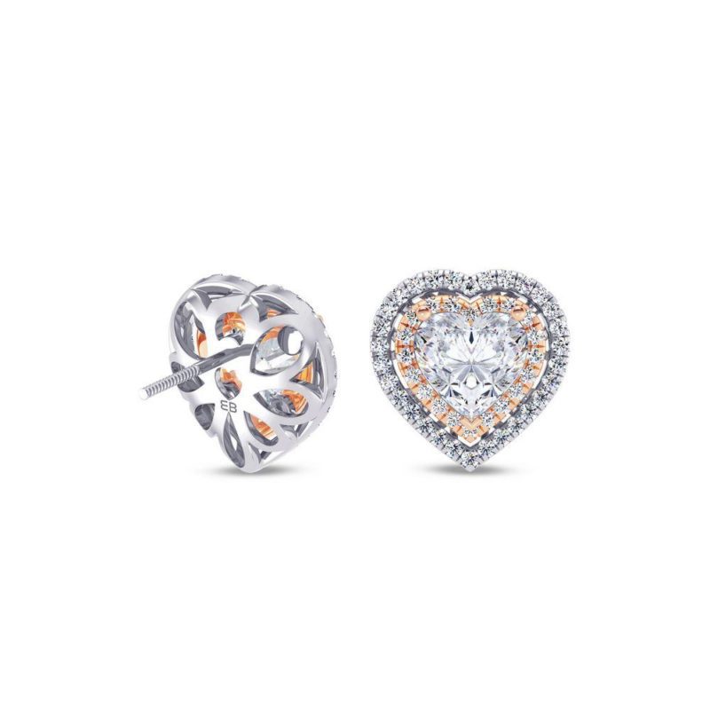 Regal Heart Diamond Earring