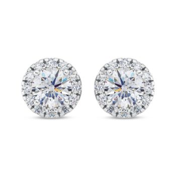 Petite Round Halo Earring