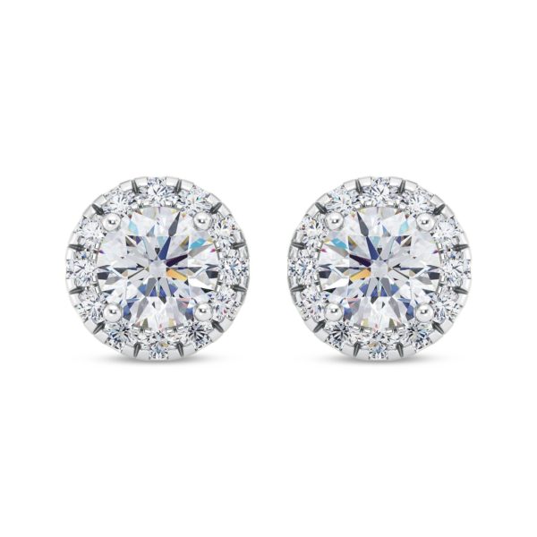 Petite Round Halo Earring