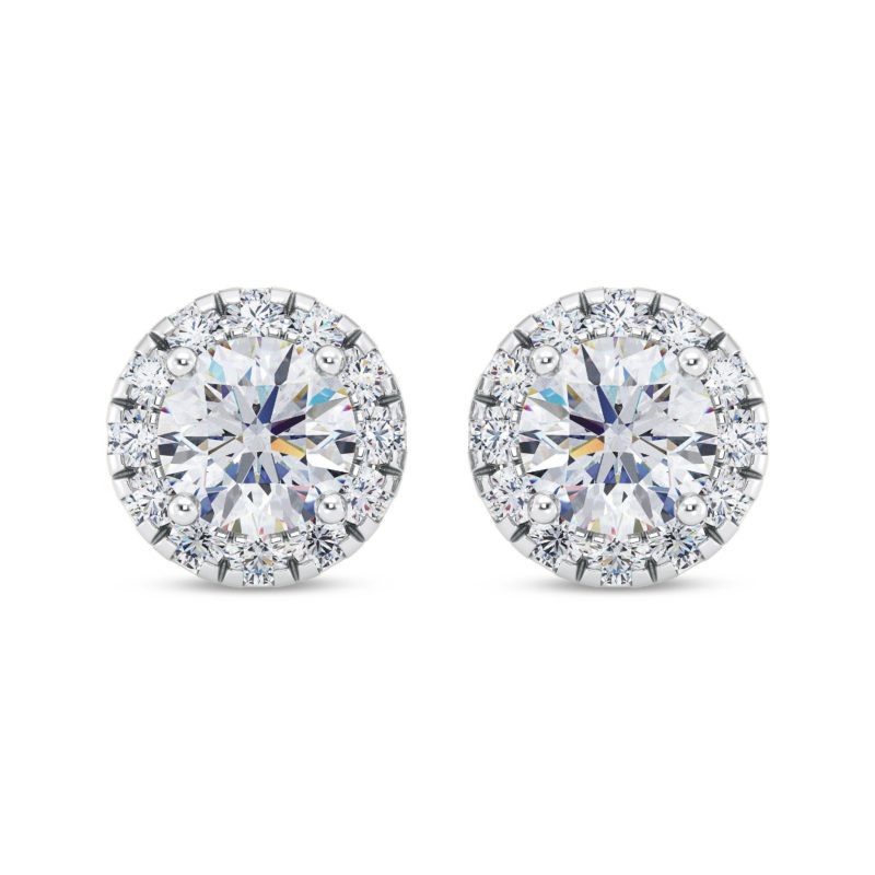 Petite Round Halo Earring