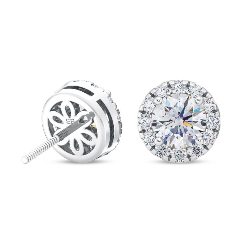 Petite Round Halo Earring