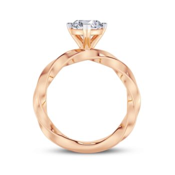 Heart Twist Solitaire Ring