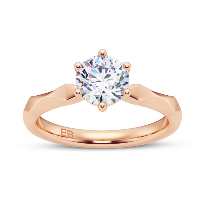 Turret Solitaire Ring