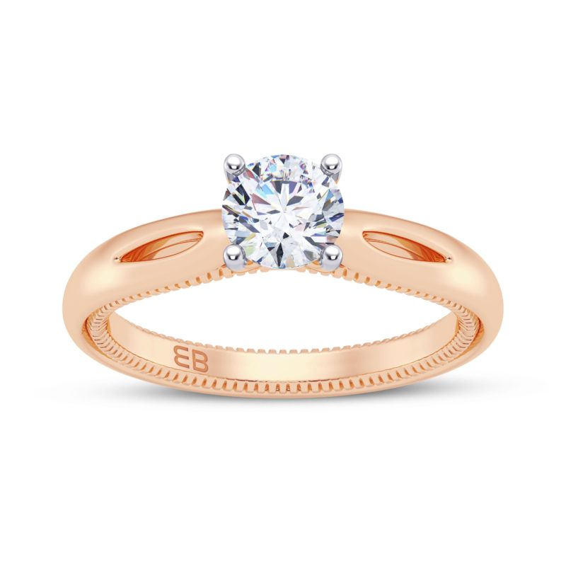 Twin Caress Solitaire Ring