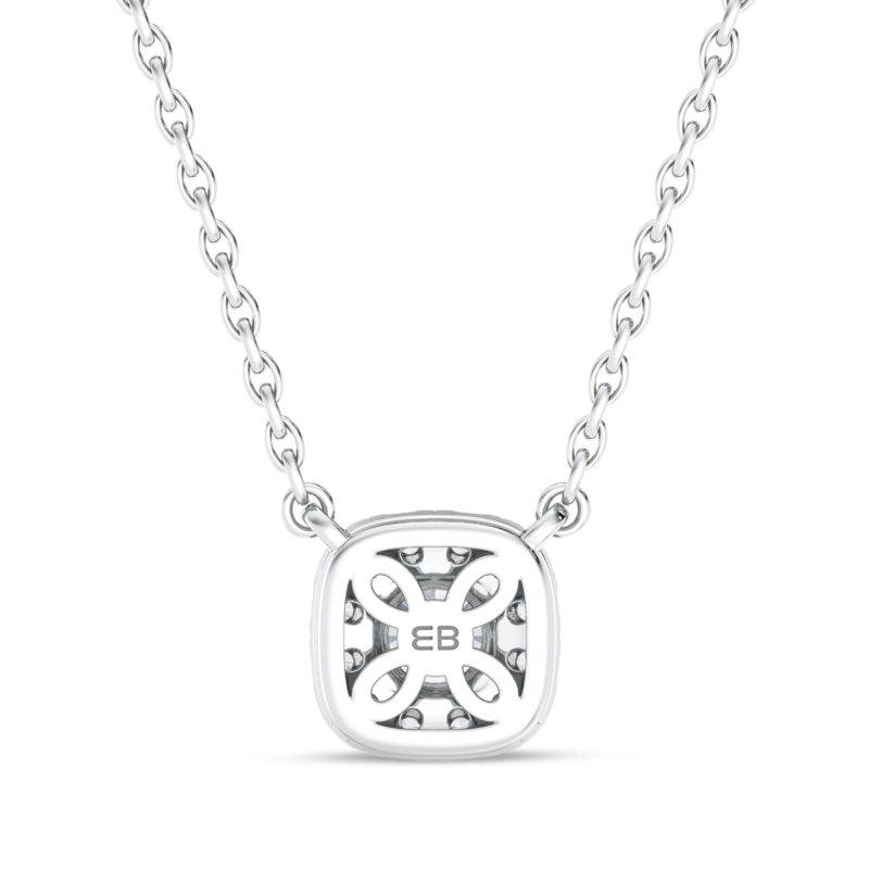 Petite Squared Halo Pendant