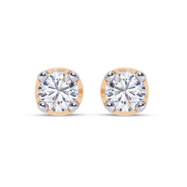 Round Glimmer Solitaire Earring