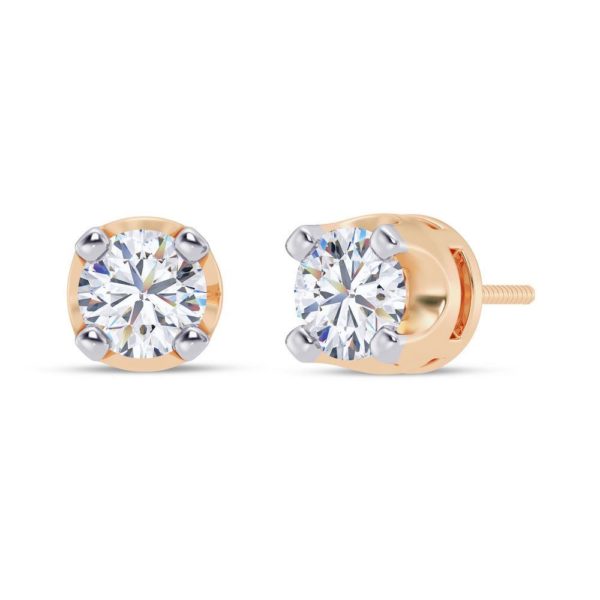 Round Glimmer Solitaire Earring