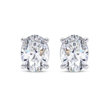 Majestic Oval Solitaire Earring