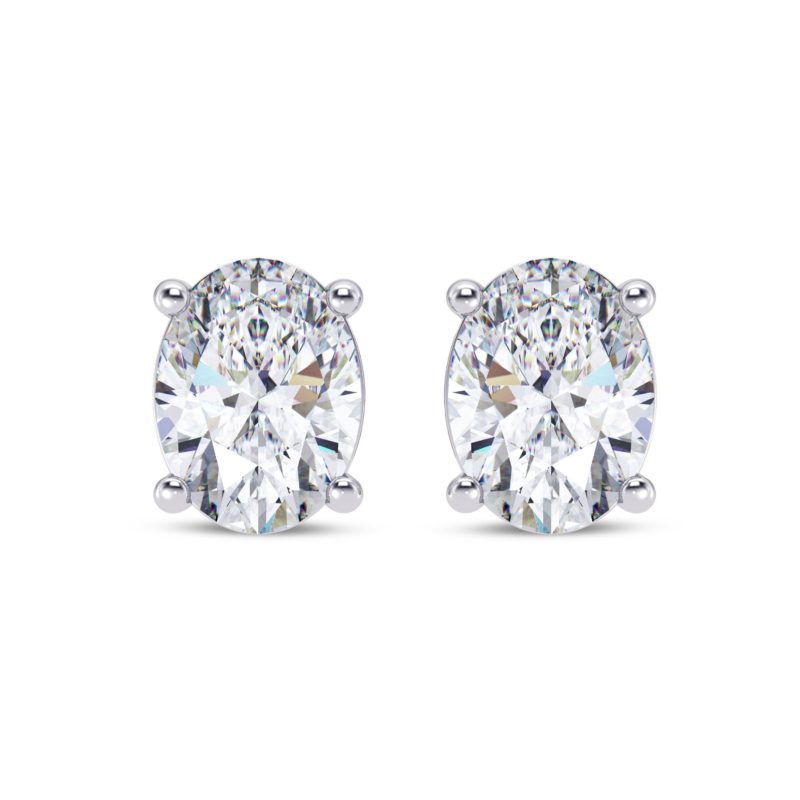 Majestic Oval Solitaire Earring