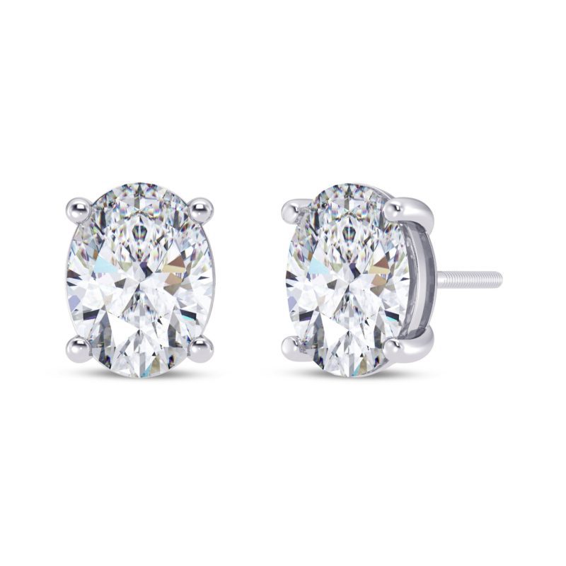 Majestic Oval Solitaire Earring