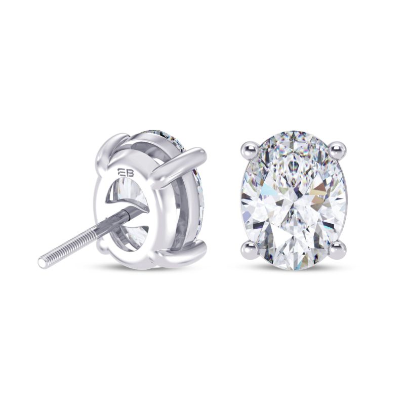 Majestic Oval Solitaire Earring