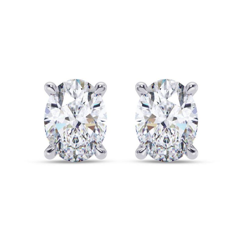 Oval Solitaire Earring