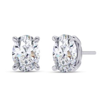 Oval Solitaire Earring