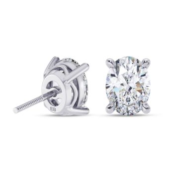 Oval Solitaire Earring