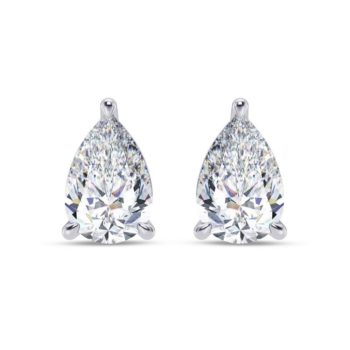 Pear Solitaire Earring