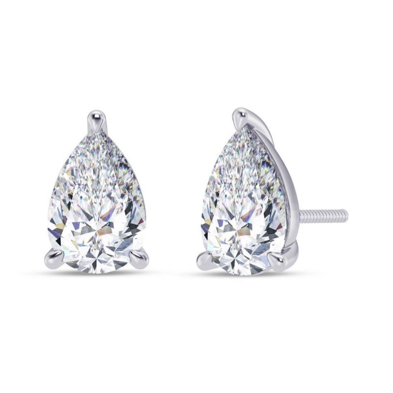 Pear Solitaire Earring