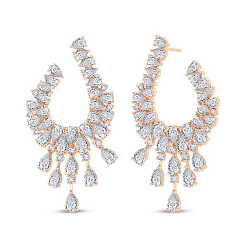 Striking Drops Diamond Earring