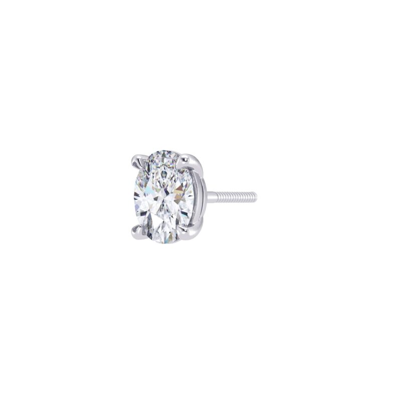 Opus Oval Men's Solitaire   Earring