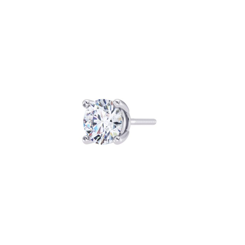 0.75 cts Classic Round Men's Diamond Earring