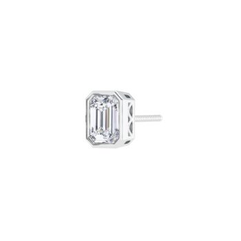 Emerald Glamour Men's Solitaire Earring