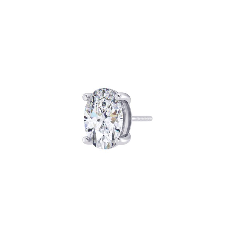 Majestic Oval Solitaire Earring